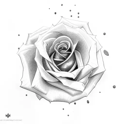 rose with a tractor tattoo design idea