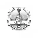 tractor tattoo design idea