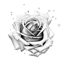 rose and a tractor tattoo design idea