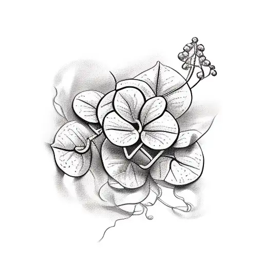 word the greek word "επομένως" growing vines and flowers tattoo design idea