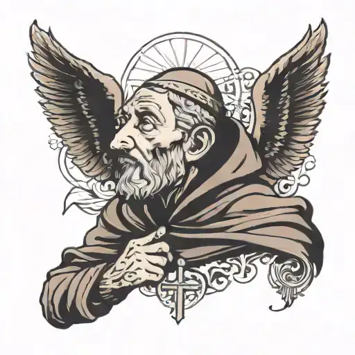 Saint Francis of Assisi tattoo design idea