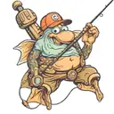 the crotch holding fishing rod tattoo design idea
