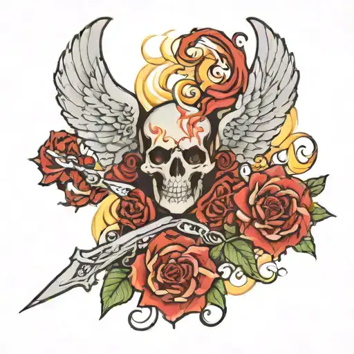 heaven to hell tattoo design idea