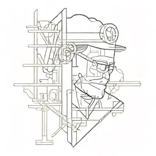 nurse carpenter building tattoo design idea