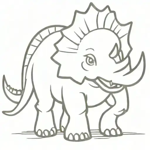Triceratops tattoo design idea