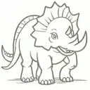 Triceratops tattoo design idea
