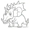 Triceratops tattoo design idea