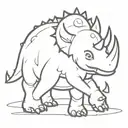 Triceratops tattoo design idea
