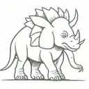Triceratops tattoo design idea
