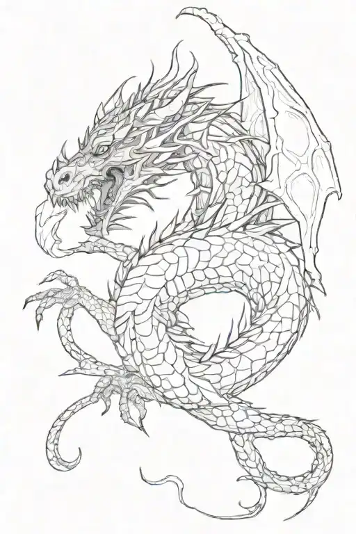 Search, Dragon tattoo design idea