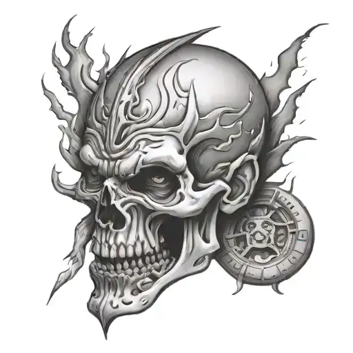 tough life, anger, sad side tattoo design idea