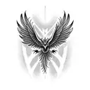 2-3 inch phoenix tattoo design idea