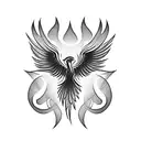 2-3 inch phoenix tattoo design idea