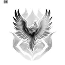 2-3 inch phoenix tattoo design idea