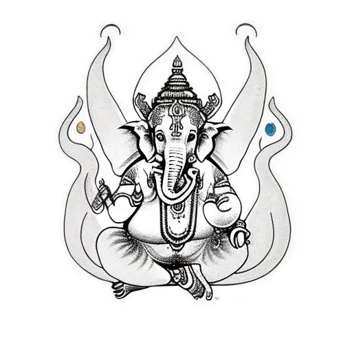 lord ganesha tattoo design idea