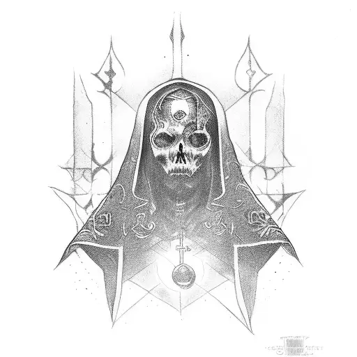  the word sinner in gothic that at the same time says saint tattoo design idea