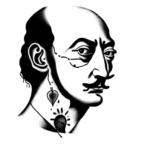 Salvador Dali painting; small tattoo design idea