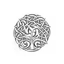 Celtic tree of life with sobriety date March/21 incorporated tattoo design idea