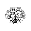 Celtic tree of life with sobriety date March/21 incorporated tattoo design idea