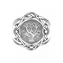 ambigram Celtic tree of life  tattoo design idea