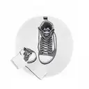 mountains boots stripes tattoo design idea