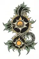 sun art colour tattoo tattoo design idea