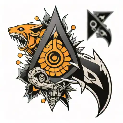 naruto inspired kunai tattoo design idea