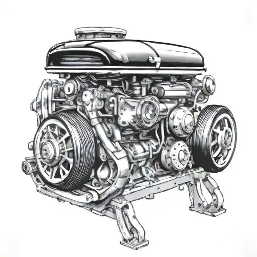 Engine, Fast and Furious, Women, Family tattoo design idea