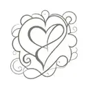 Heart with Initial C tattoo design idea