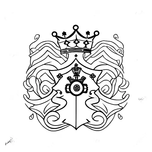 A minimalist tattoo of a smartphone with a crown on top, representing the client's interests in technology and royal signals. tattoo design idea