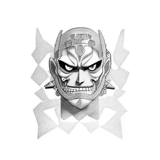 Combine Zoro with a data science theme tattoo design idea