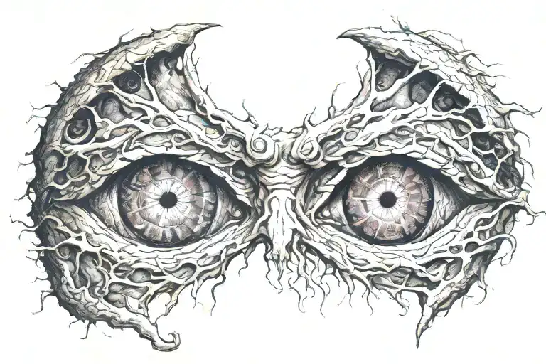 Demon eye in Dante's Inferno tattoo design idea