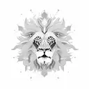 lion sun crown tattoo design idea