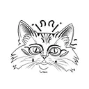 cat memorial tattoo design idea