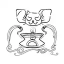 cat memorial tattoo design idea