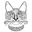 cat memorial tattoo design idea