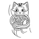 cat memorial tattoo design idea
