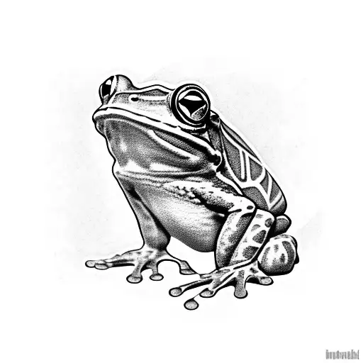 neotribal frog tattoo design idea