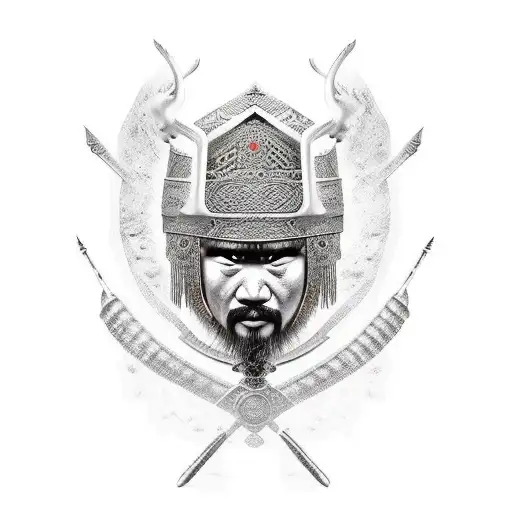 warrior from Ottoman Empire or mongol warrior  tattoo design idea