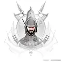 ottoman warrior  tattoo design idea