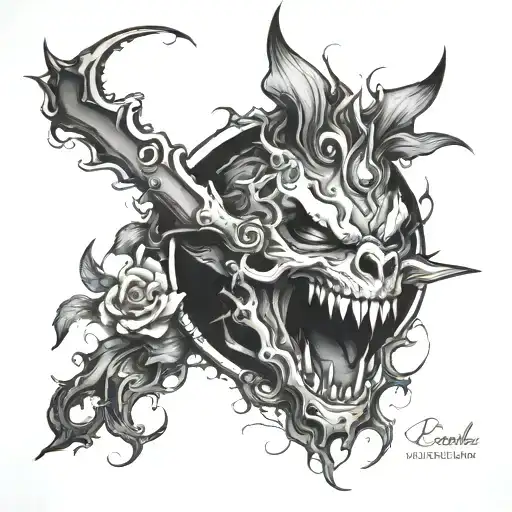 Die with a smile, and don’t let the world know how alone you’ve become  tattoo design idea