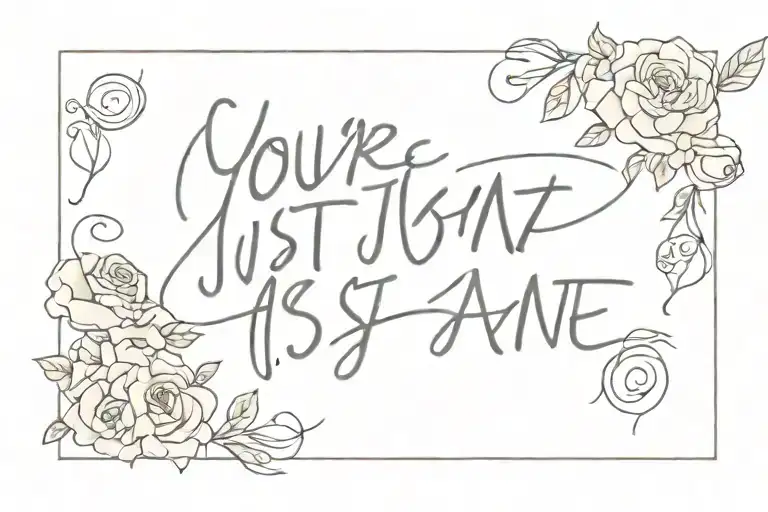 "You're just as sane as I am" tattoo design idea
