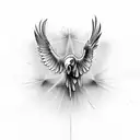 dead raven tattoo design idea
