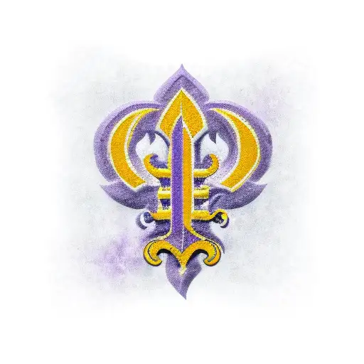 lsu fleur de lis cajun tattoo design idea