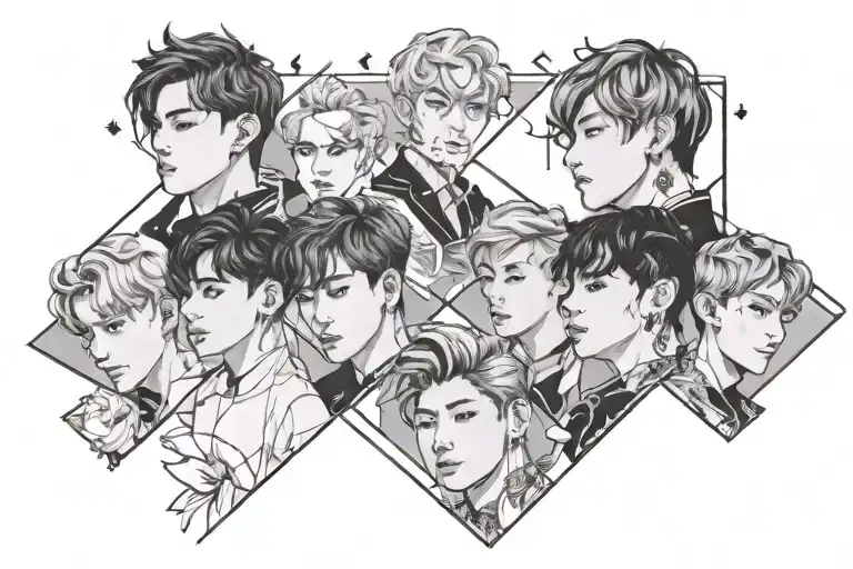 Seventeen kpop group seventeen tattoo design idea