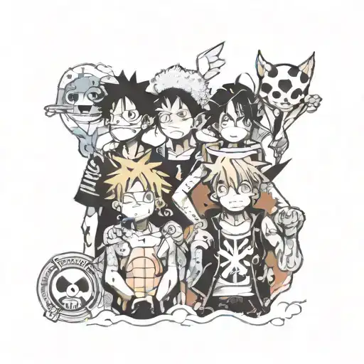 Haikyuu + One Piece tattoo design idea