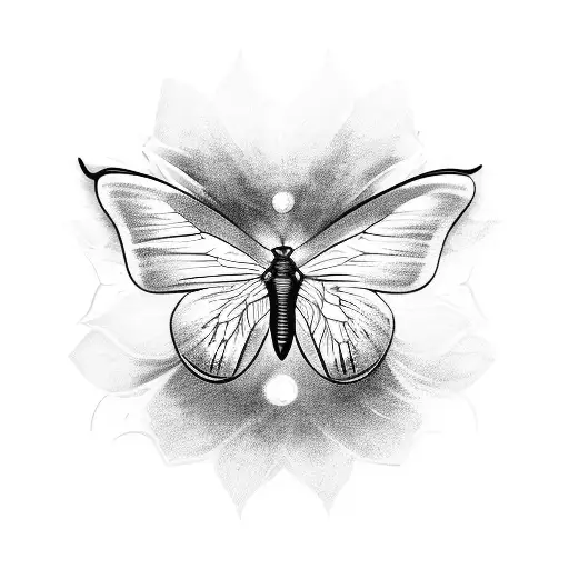 A tarot card depicting a butterfly emerging from a chakra tattoo design idea