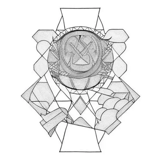 rowing oars crossed tattoo design idea