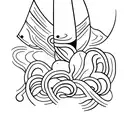 rowing oars crossed tattoo design idea