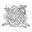 rowing oars crossed tattoo design idea